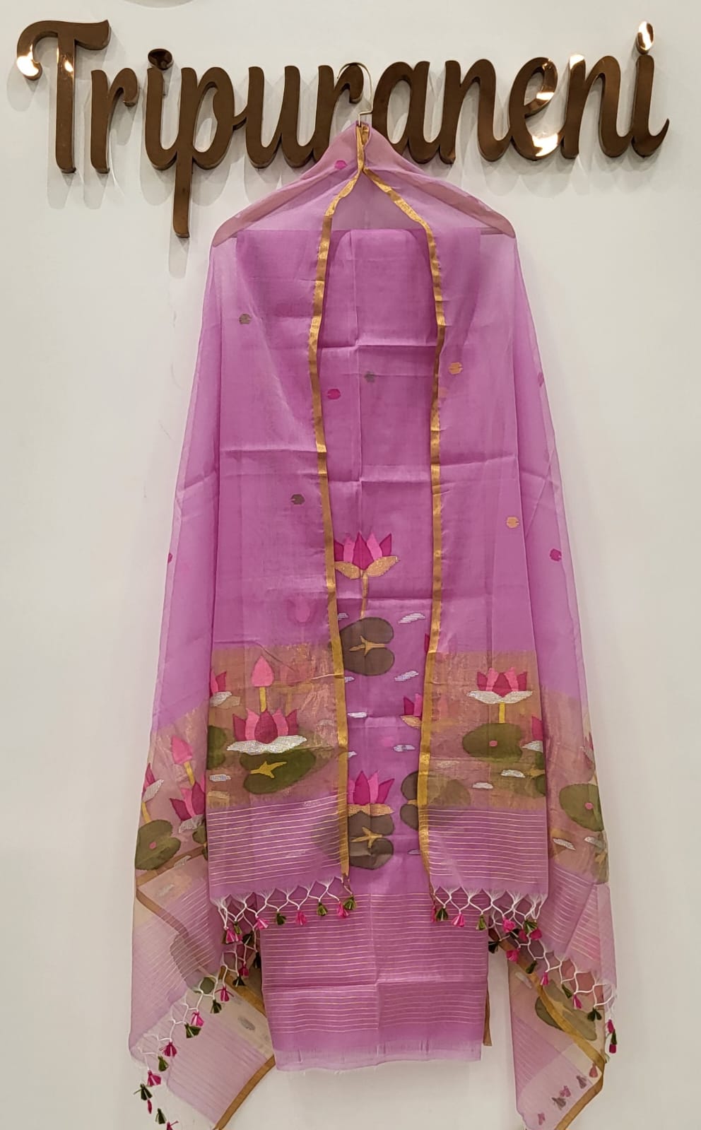 Muslin Jamdhani Handloom 2 peice set