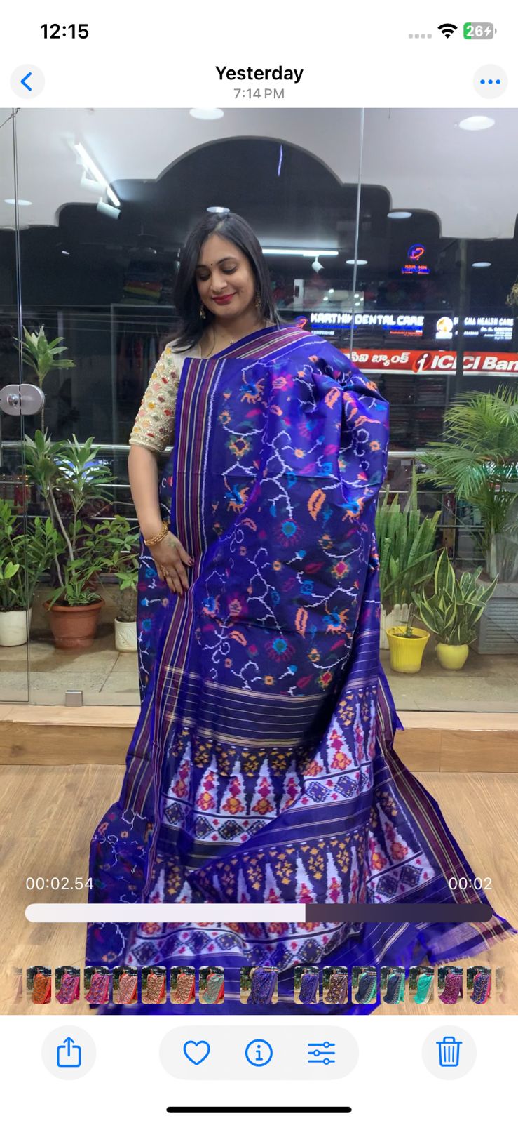 Rajkot Patola inspired Ikkat Pattu Saree