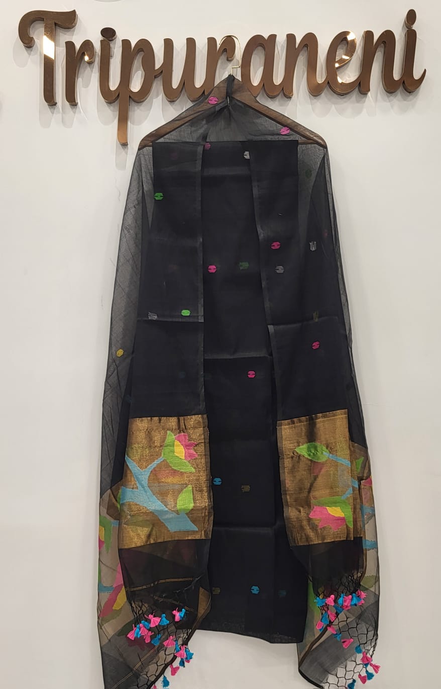 Muslin Jamdhani Handloom 2 peice set