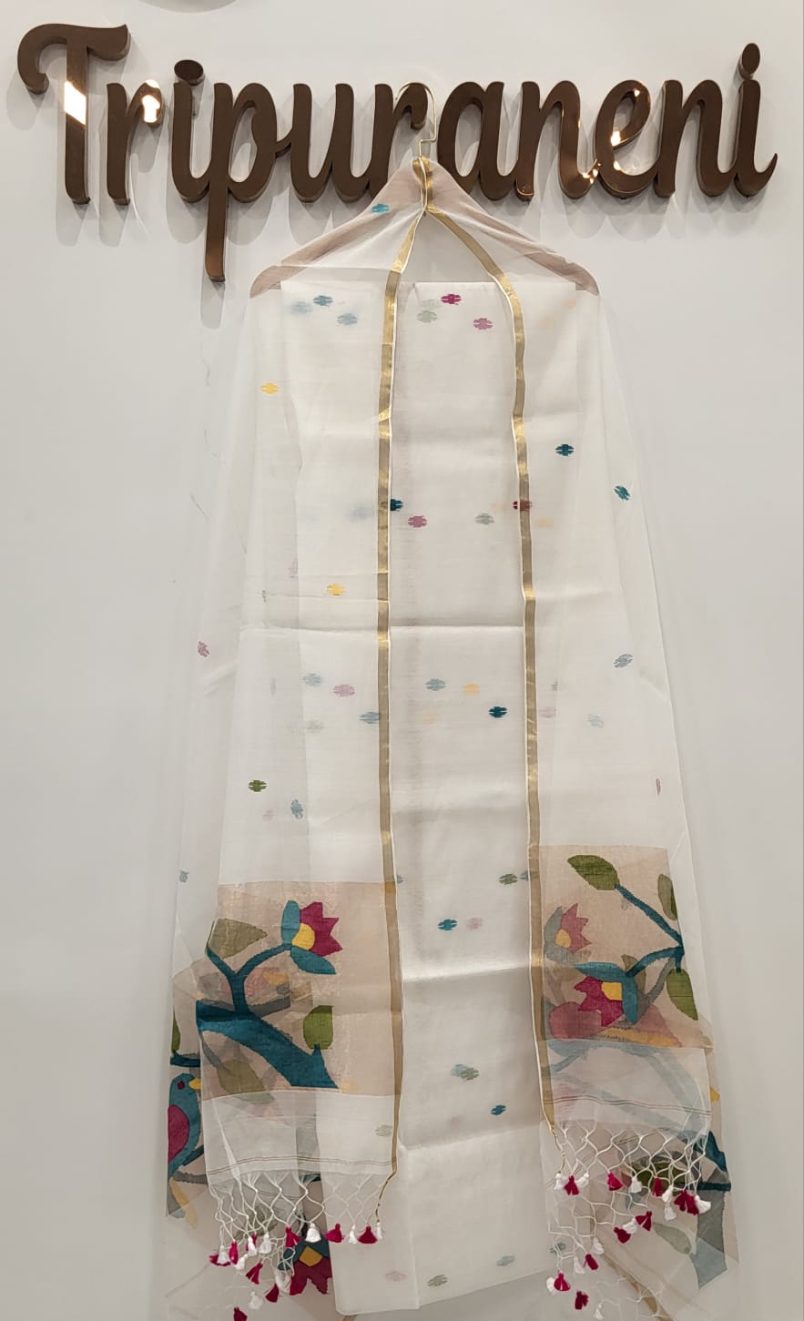 Muslin Jamdhani Handloom 2 peice set