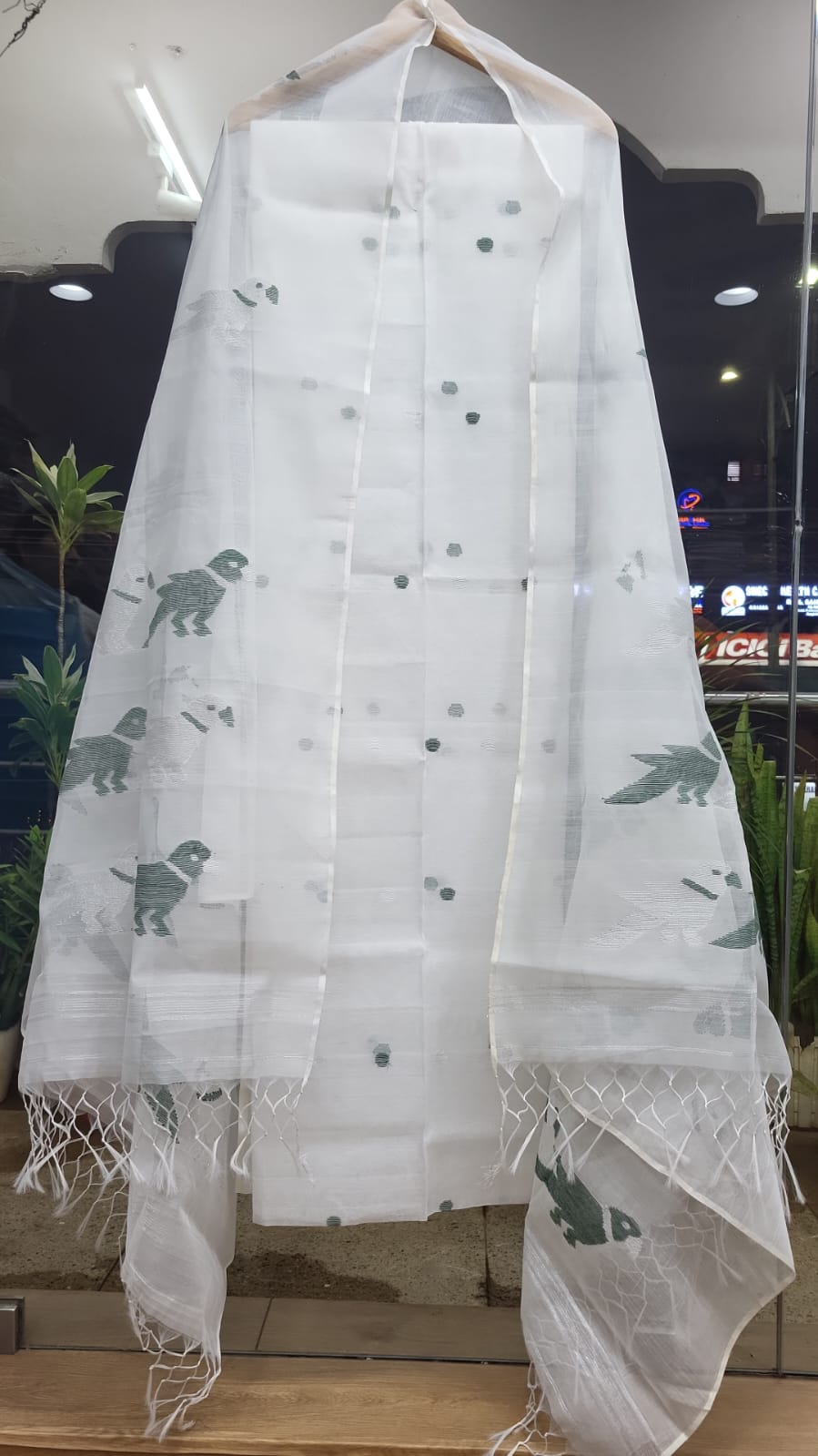 Muslin Jamdhani Handloom 2 peice set