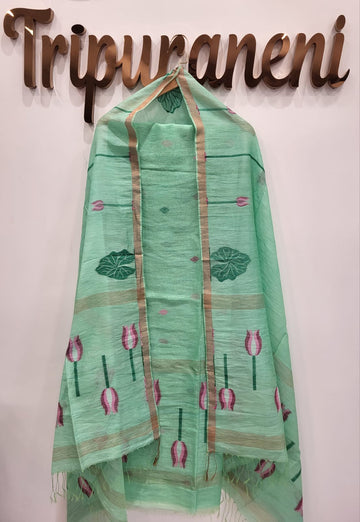 Lotus Motif - Linen Silk Jamdani 2-piece sets