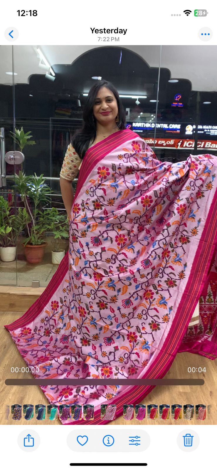 Rajkot Patola inspired Ikkat Pattu Saree