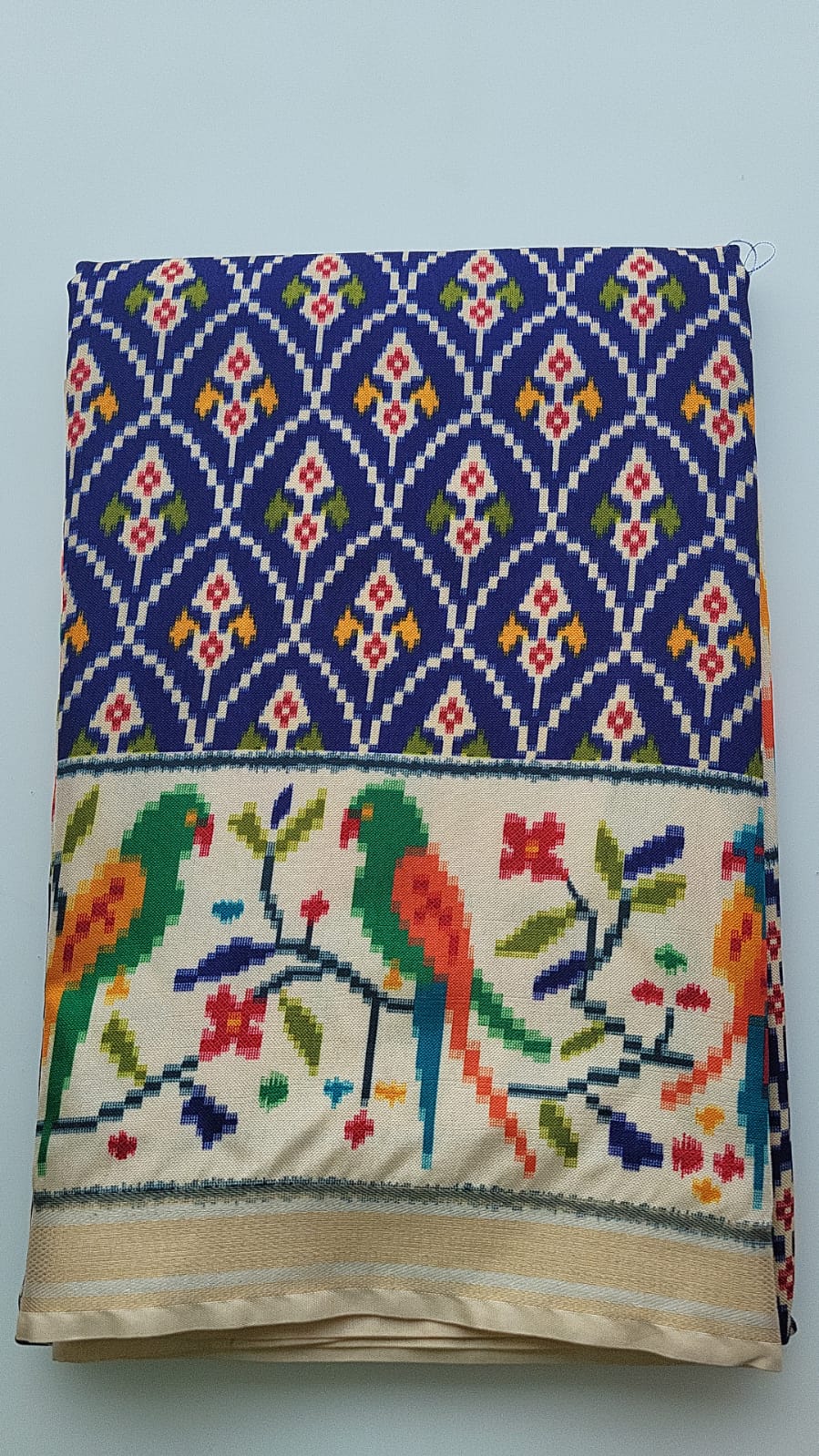 Pathan Patola Sarees - Parrot Design