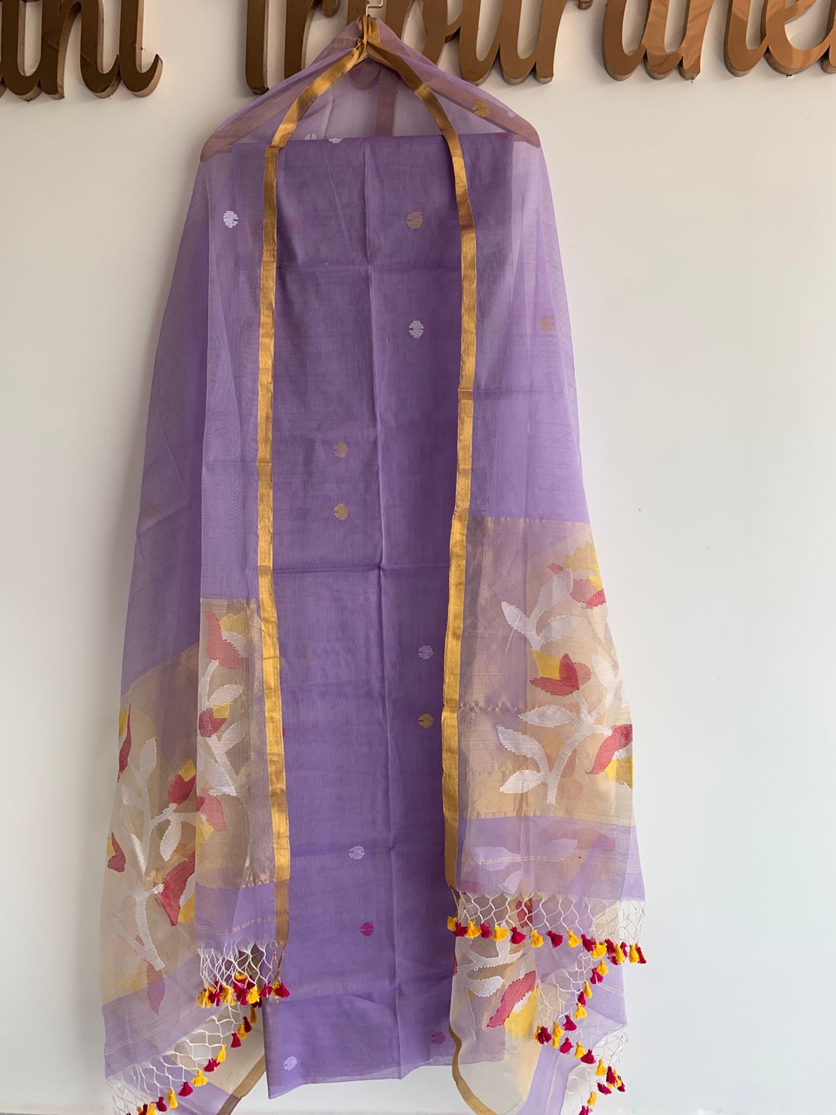 Muslin Jamdhani Handloom 2 peice set