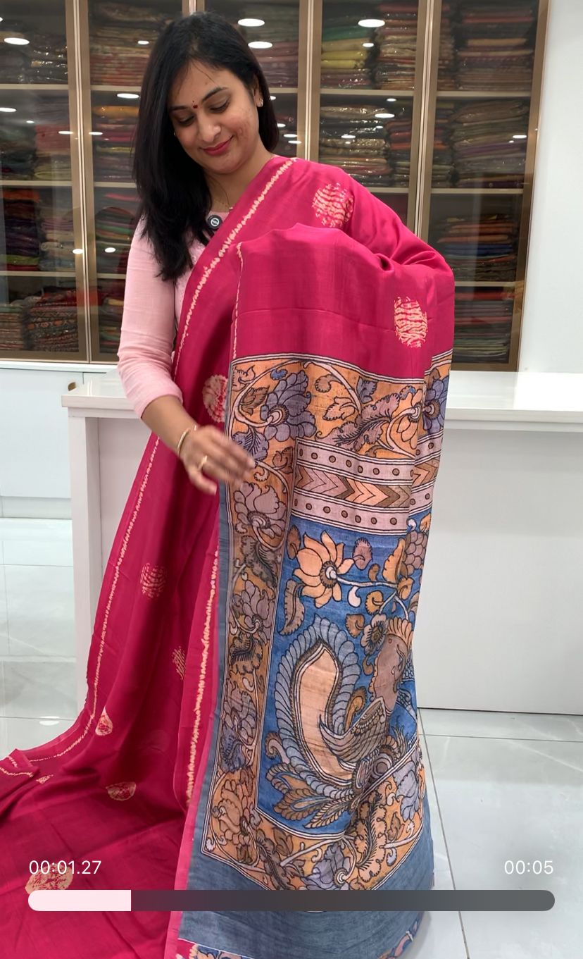 Digital Printed - Soft Tussar Saree