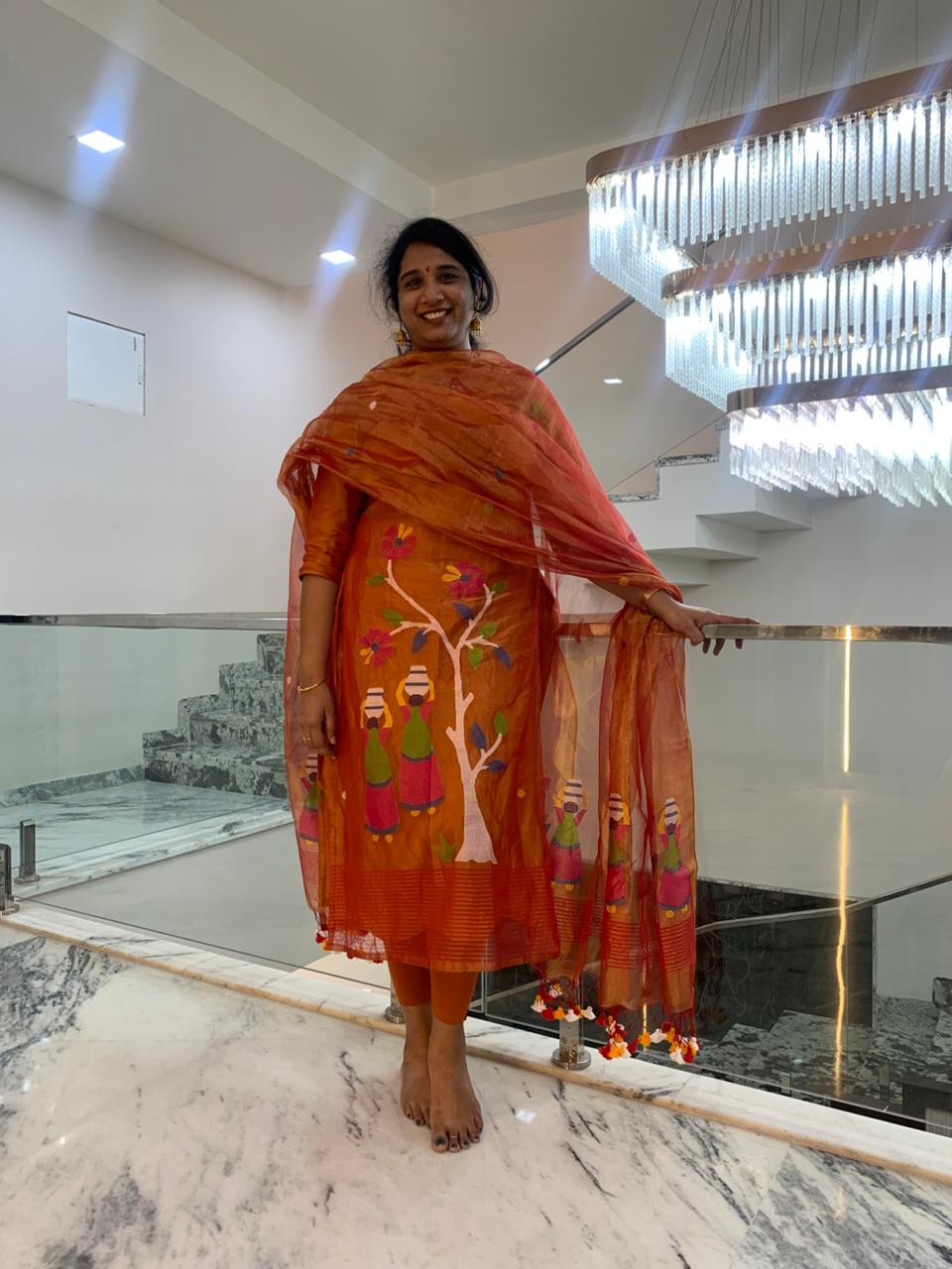 Handloom Tissue Jamdhani 2 peice set