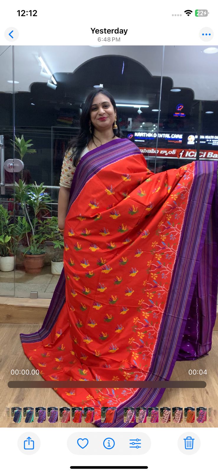 Rajkot Patola inspired Ikkat Pattu Saree
