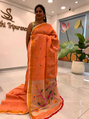 Linen Jamdani Saree