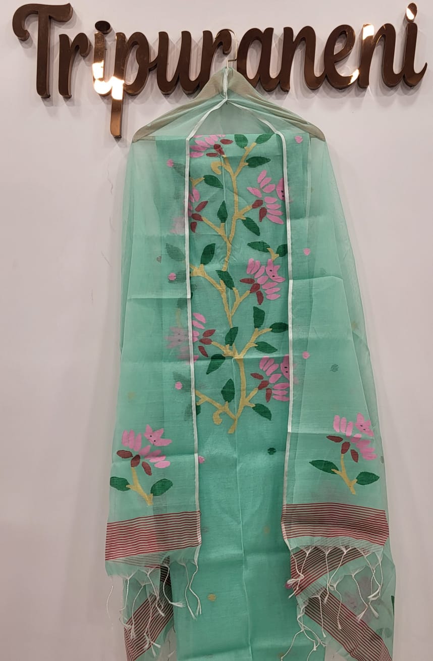 Muslin Jamdhani Handloom 2 peice set