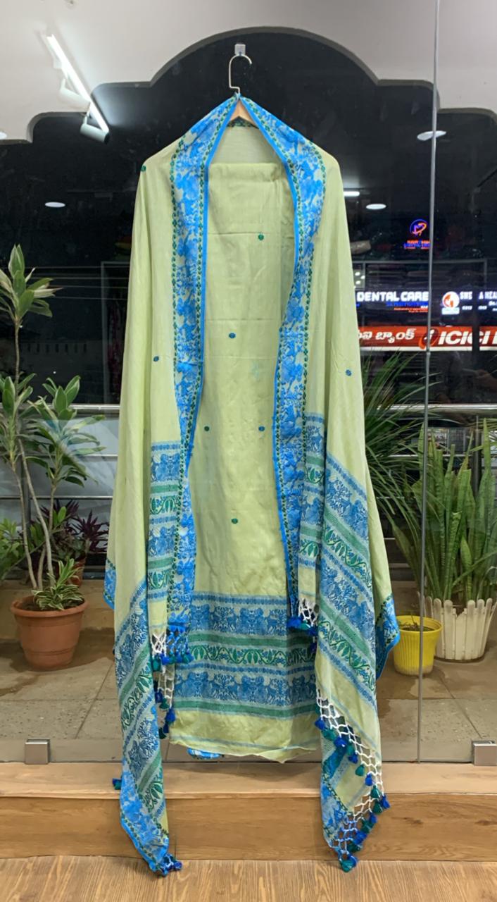 Mul Cotton 2 Piece Handwoven Dress Materials