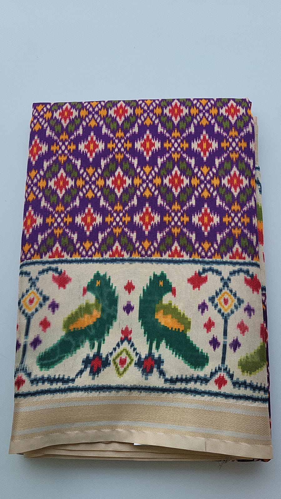 Pathan Patola Sarees - Lovebirds design
