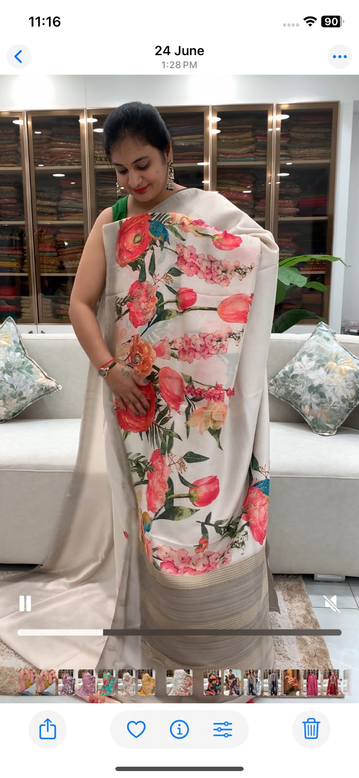 Digital Printed - Soft Tussar Saree