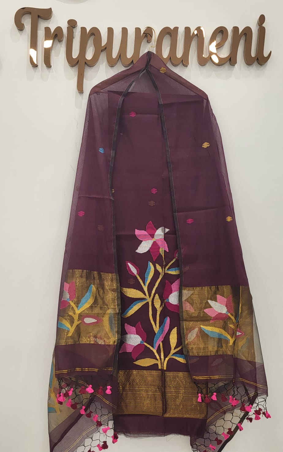 Muslin Jamdhani Handloom 2 peice set