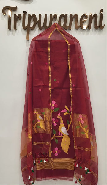 Muslin Jamdhani Handloom 2 peice set
