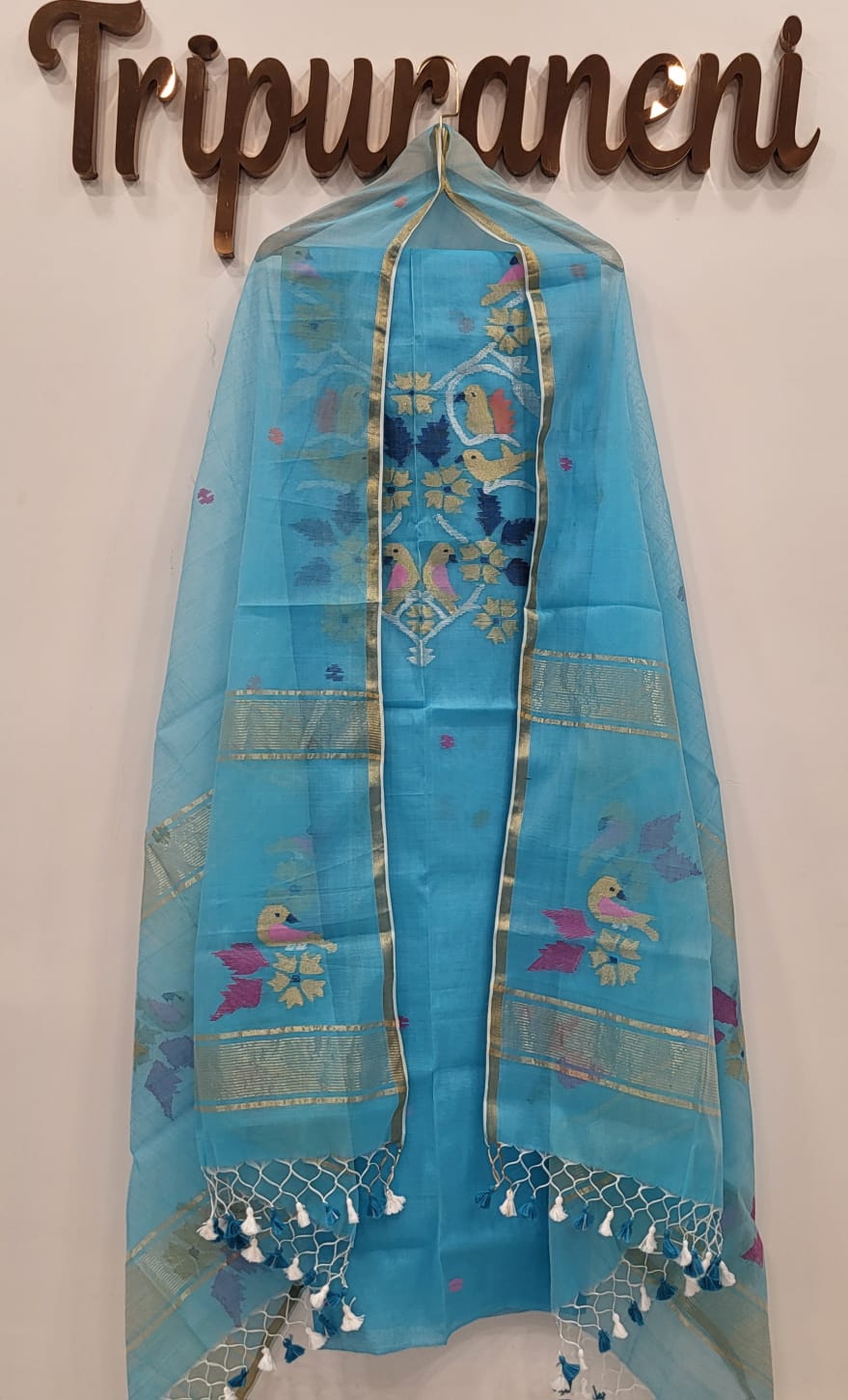 Muslin Jamdhani Handloom 2 peice set