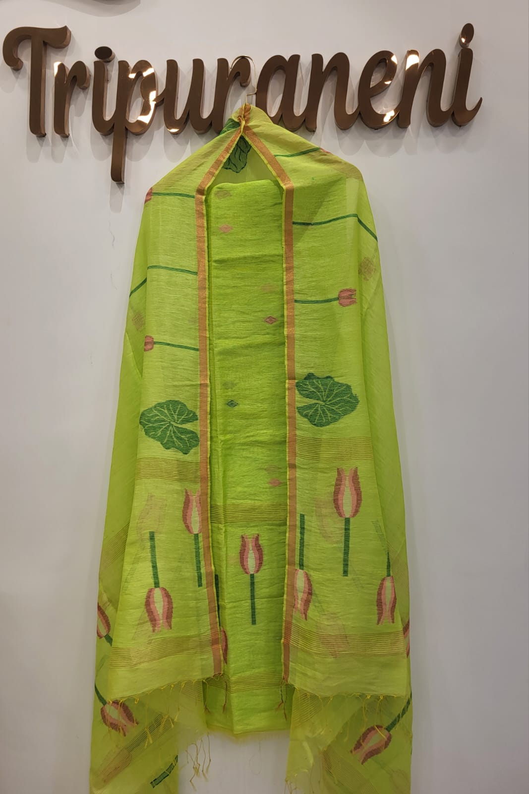 Lotus Motif - Linen Silk Jamdani 2-piece sets