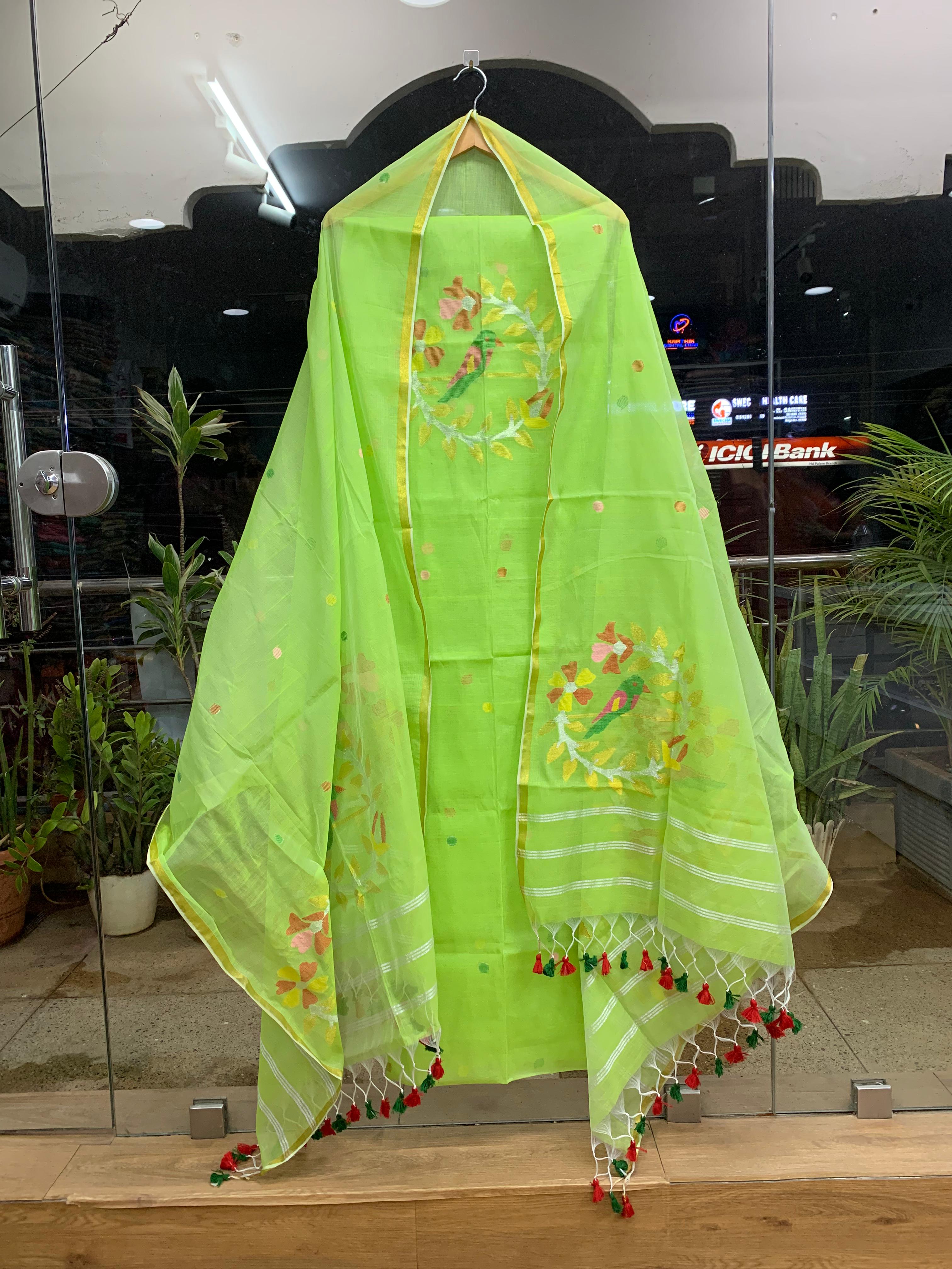 Muslin Jamdhani Handloom 2 peice set