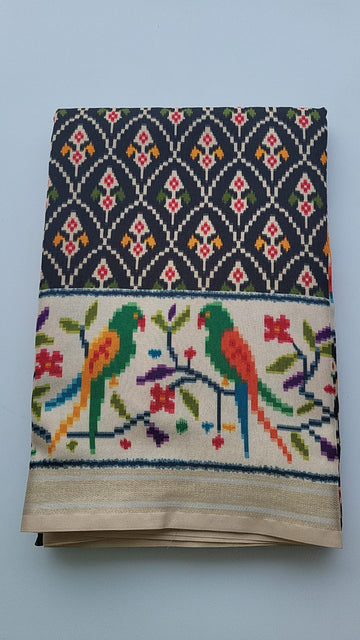 Pathan Patola Sarees - Parrot Design