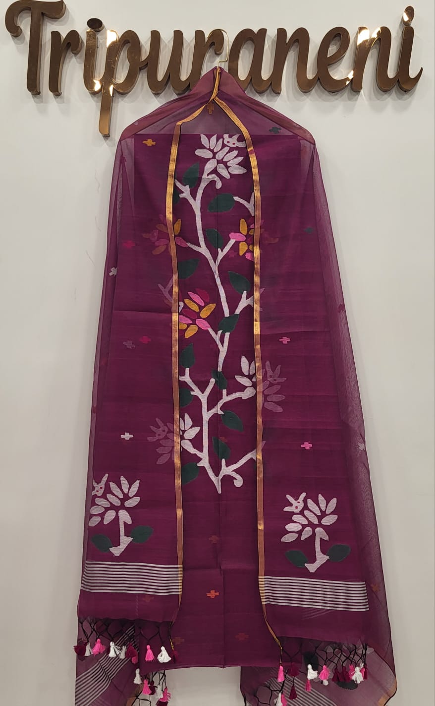 Muslin Jamdhani Handloom 2 peice set