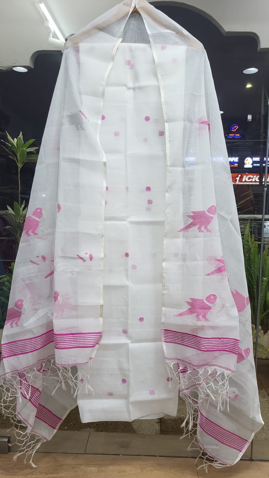 Muslin Jamdhani Handloom 2 peice set