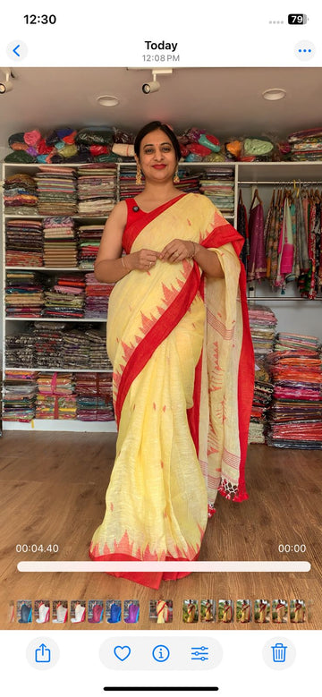 Pure Linen Jamdhani Sarees: Your Summer Essential