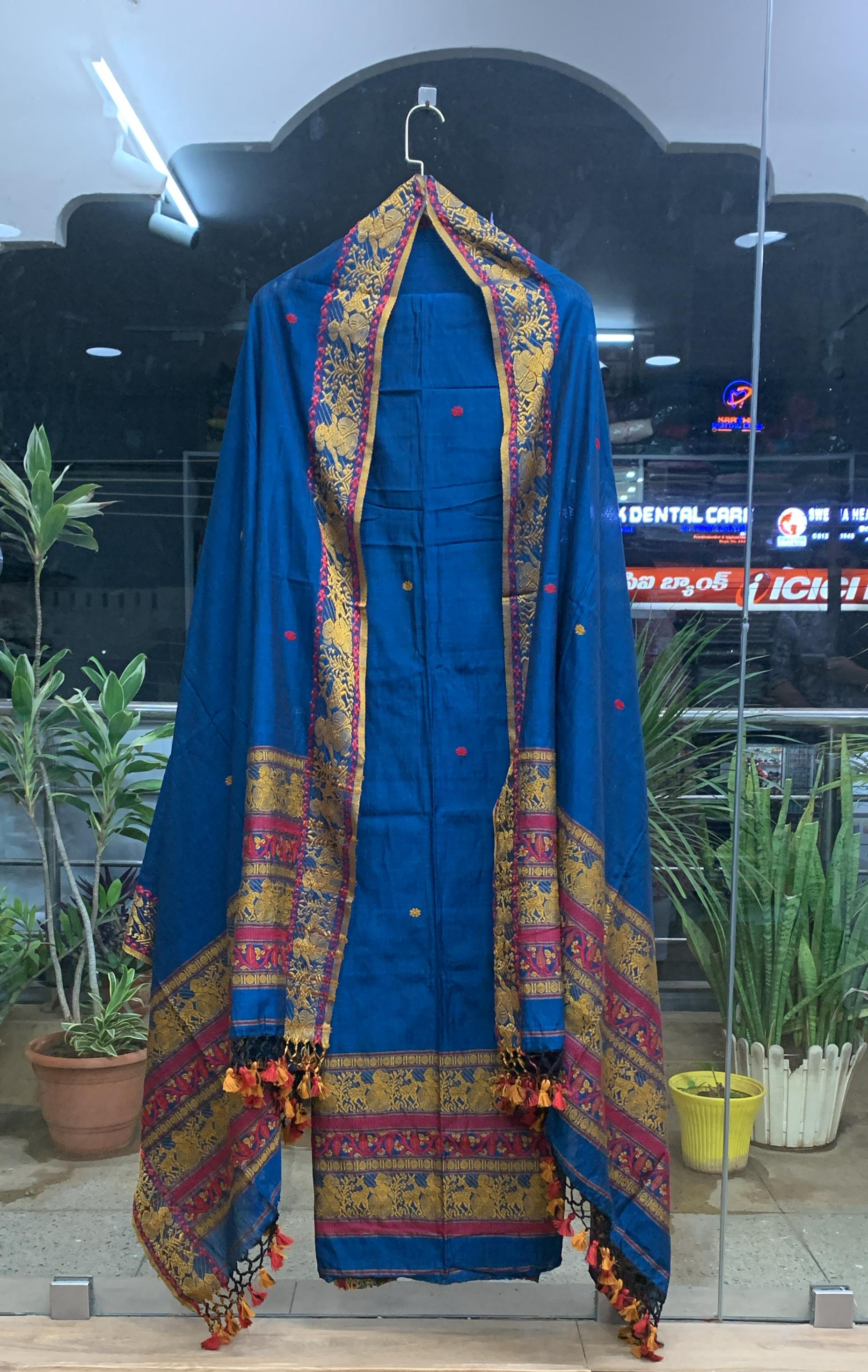 Mul Cotton 2 Piece Handwoven Dress Materials