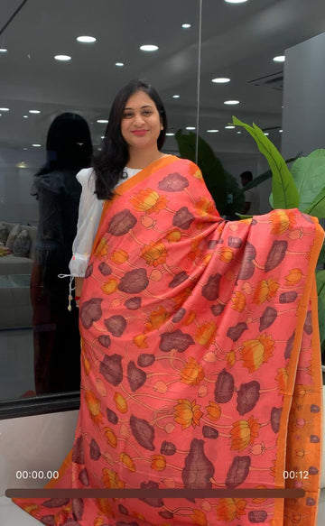 Digital Printed - Soft Tussar Saree