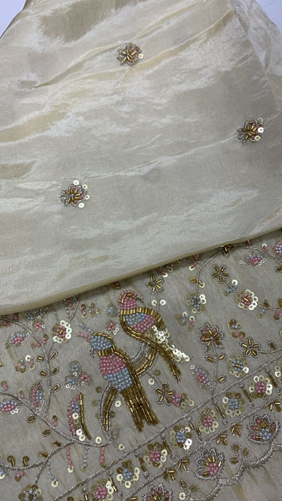 Tissue Blouse Fabric - Bird Design