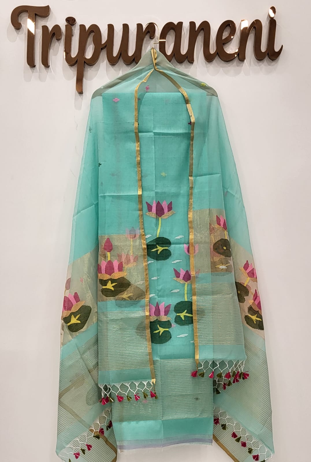 Muslin Jamdhani Handloom 2 peice set