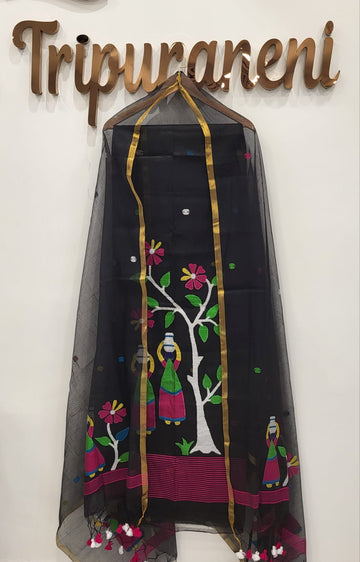 Muslin Jamdhani Handloom 2 peice set