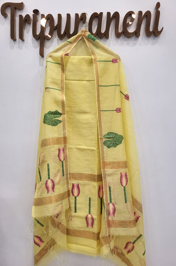 Lotus Motif - Linen Silk Jamdani 2-piece sets