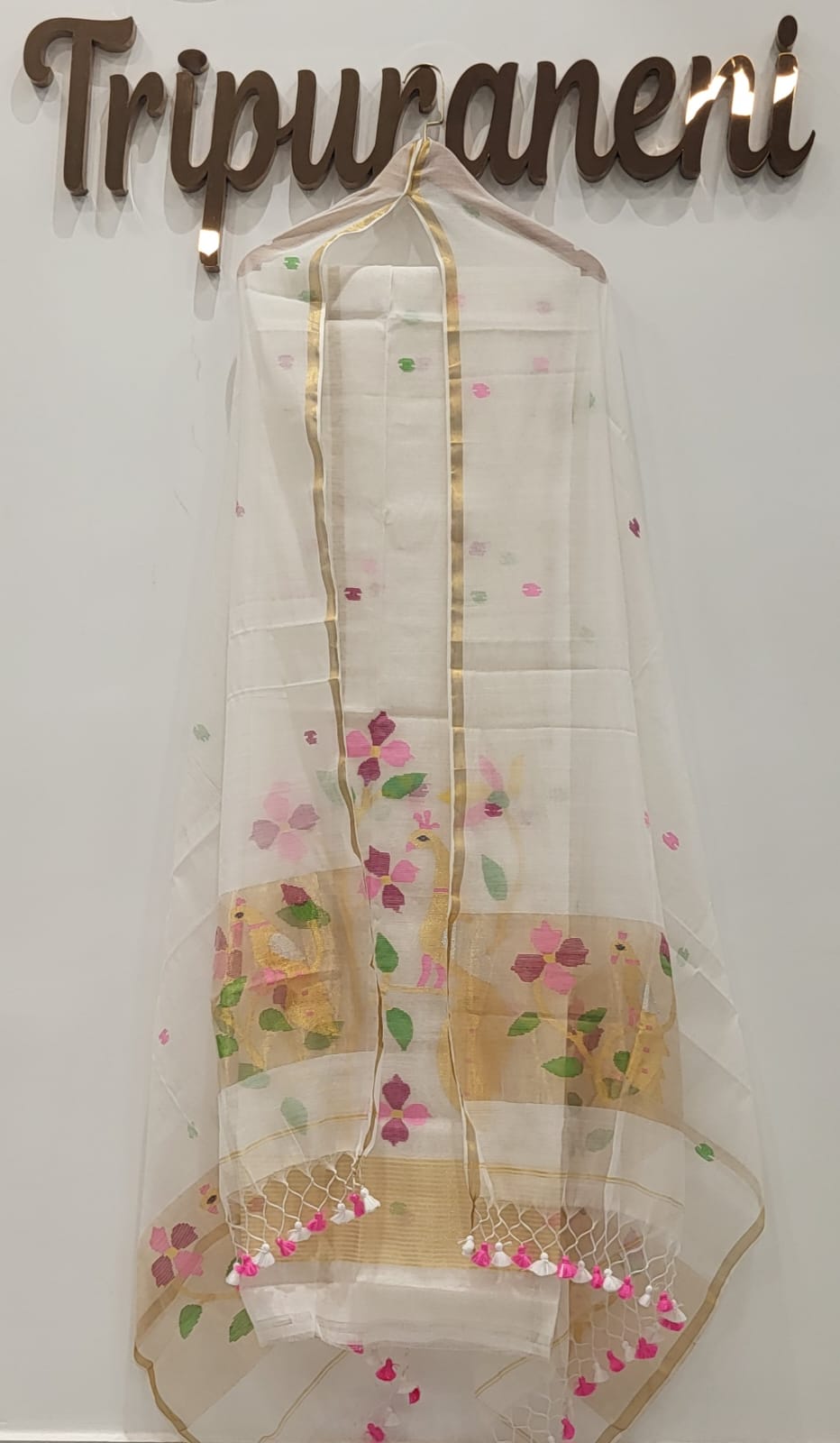 Muslin Jamdhani Handloom 2 peice set