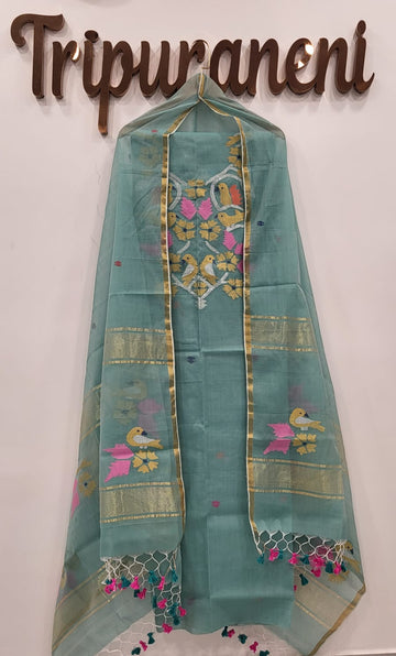 Muslin Jamdhani Handloom 2 peice set