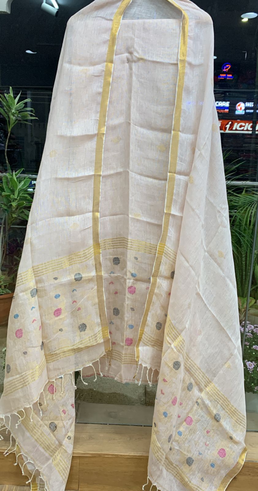 2 Piece Linen Jamdhani Sets