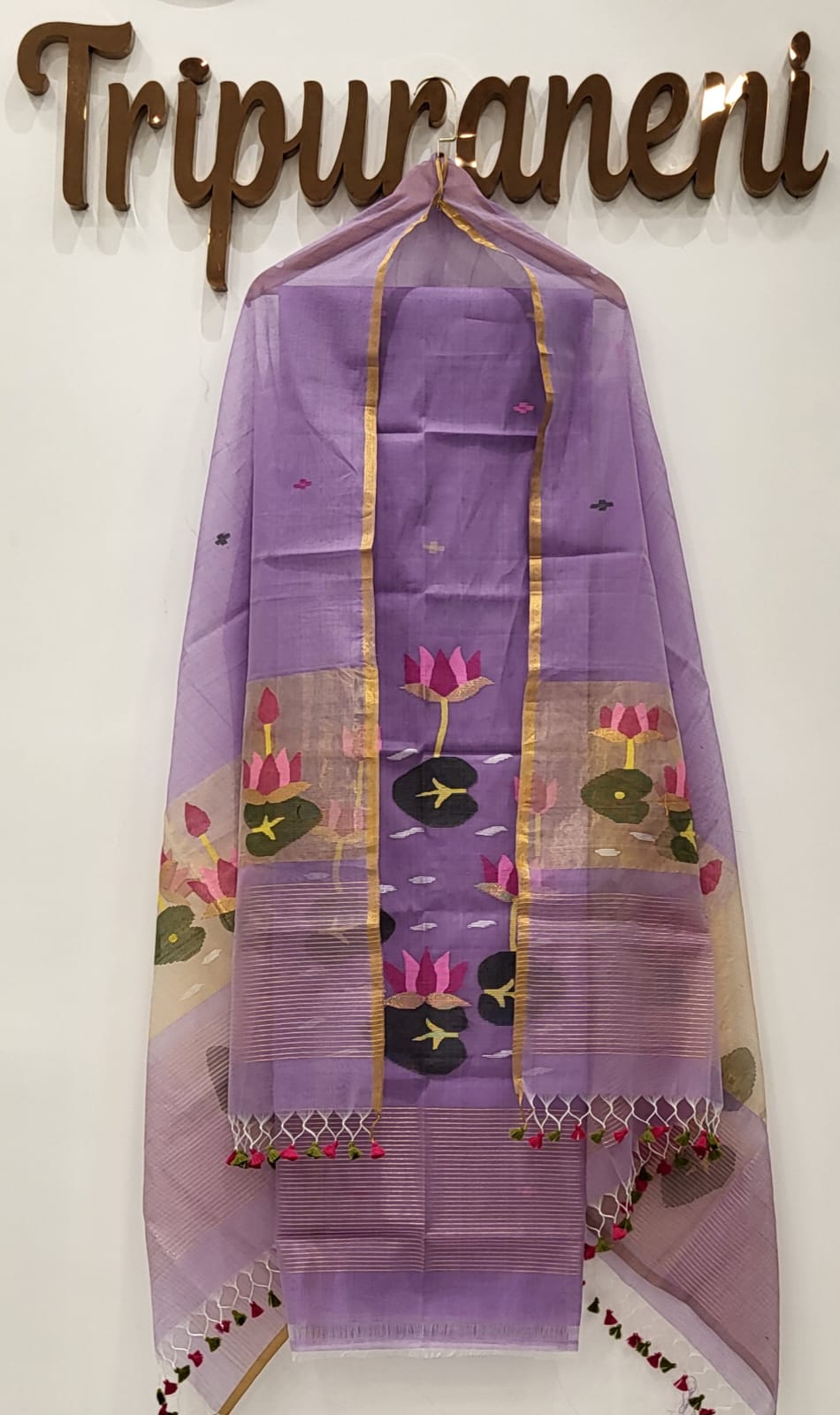 Muslin Jamdhani Handloom 2 peice set