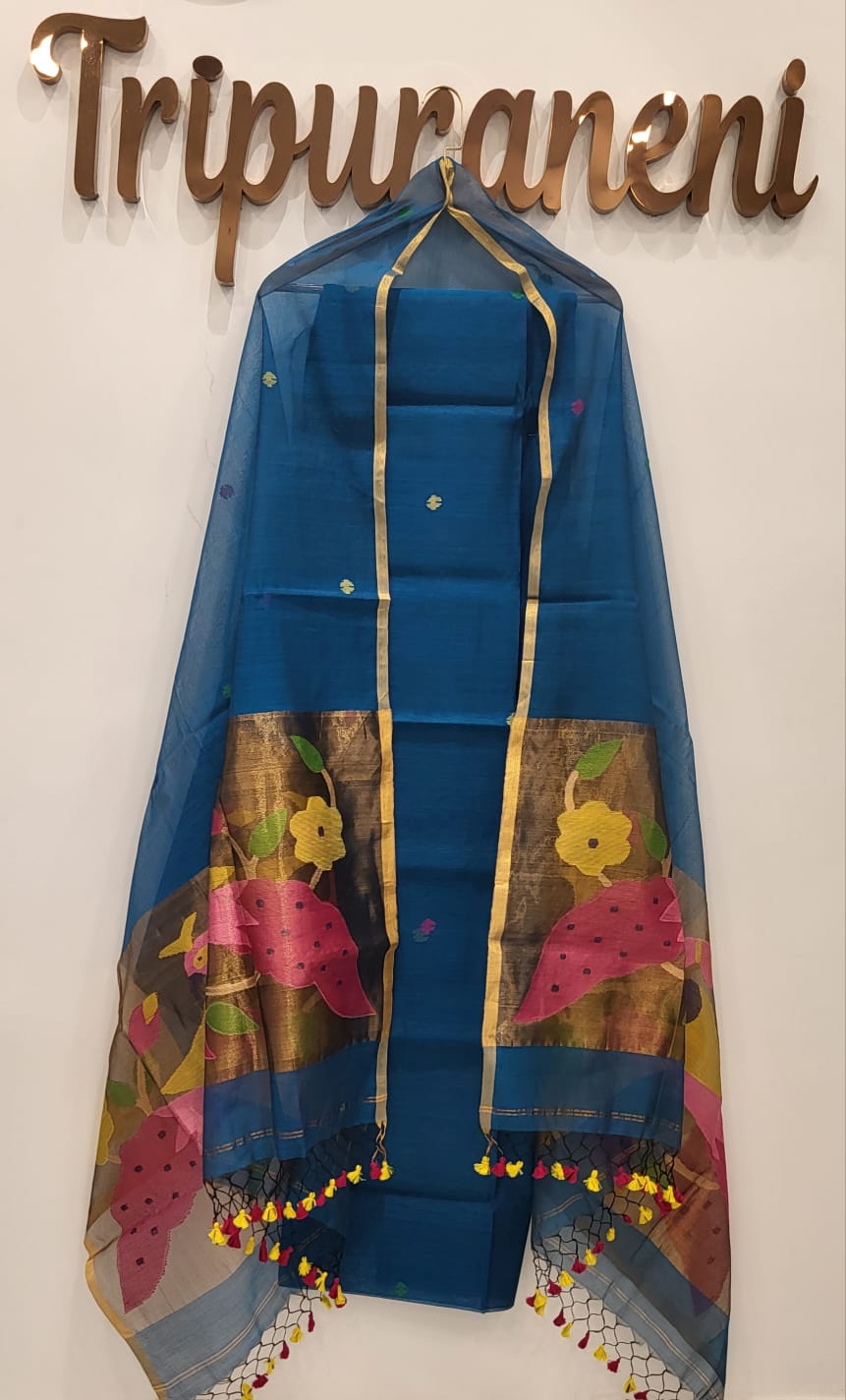 Muslin Jamdhani Handloom 2 peice set