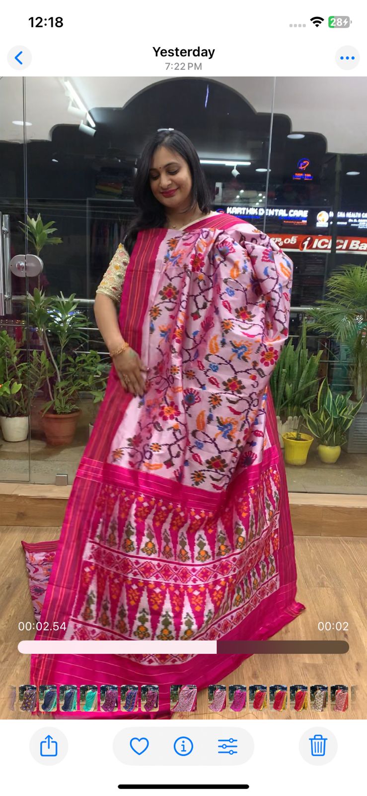 Rajkot Patola inspired Ikkat Pattu Saree