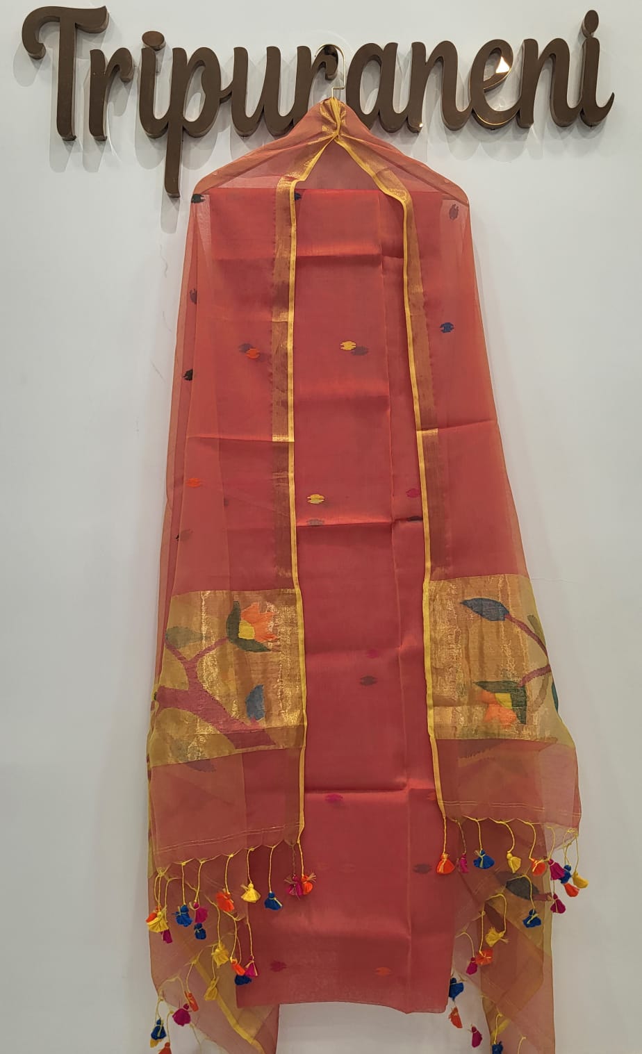 Muslin Jamdhani Handloom 2 peice set