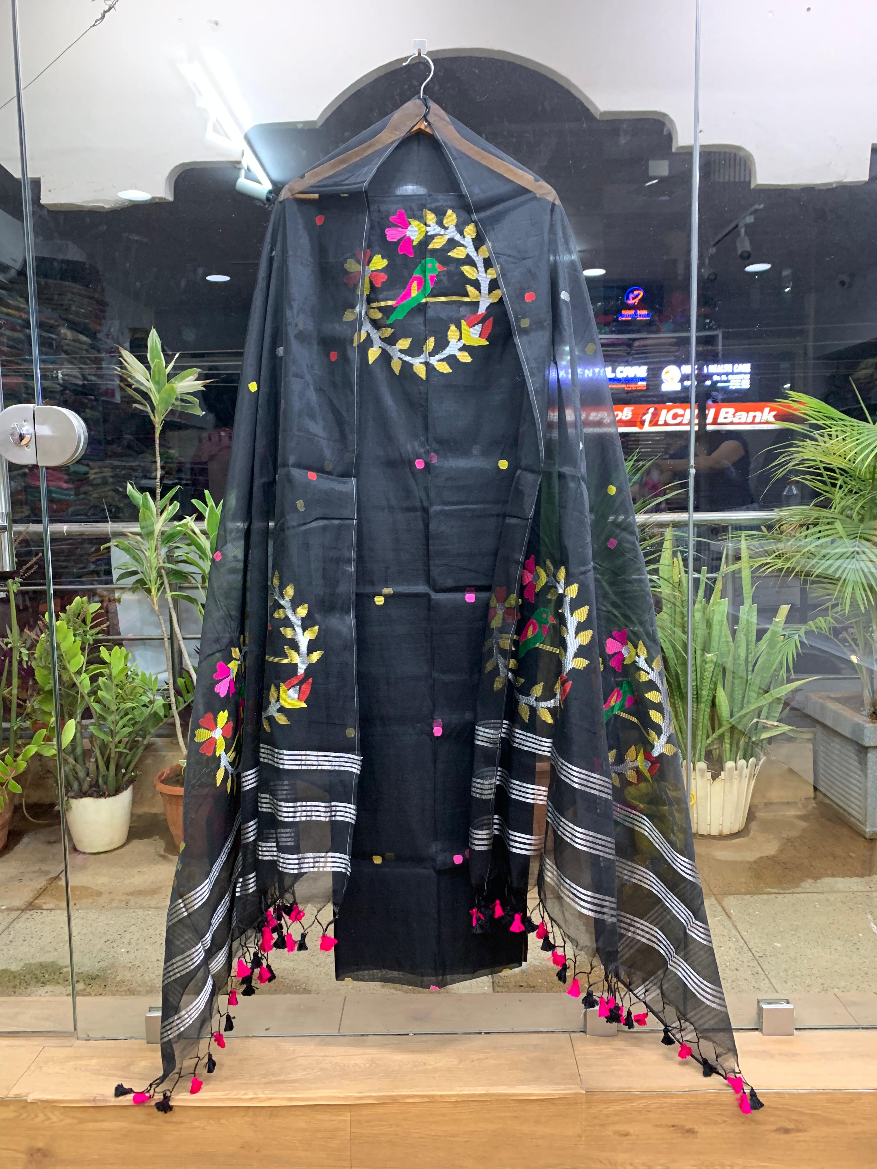 Muslin Jamdhani Handloom 2 peice set