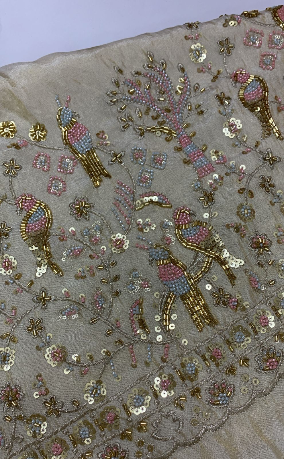 Tissue Blouse Fabric - Bird Design