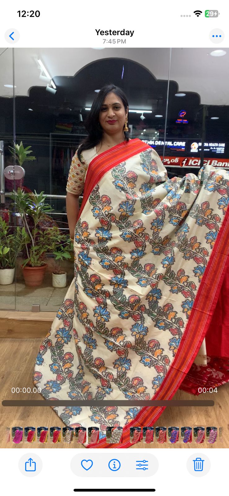 Rajkot Patola inspired Ikkat Pattu Saree