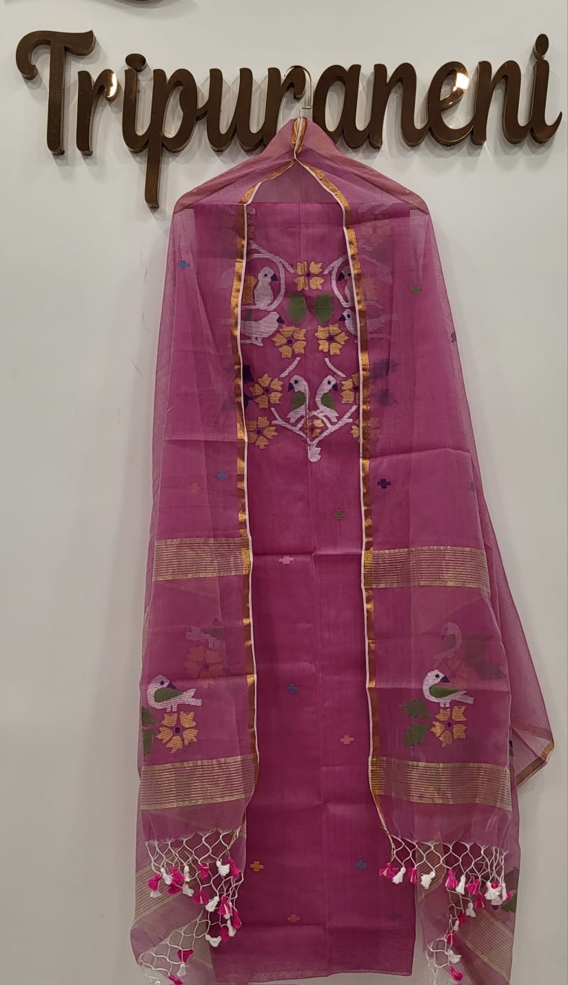 Muslin Jamdhani Handloom 2 peice set