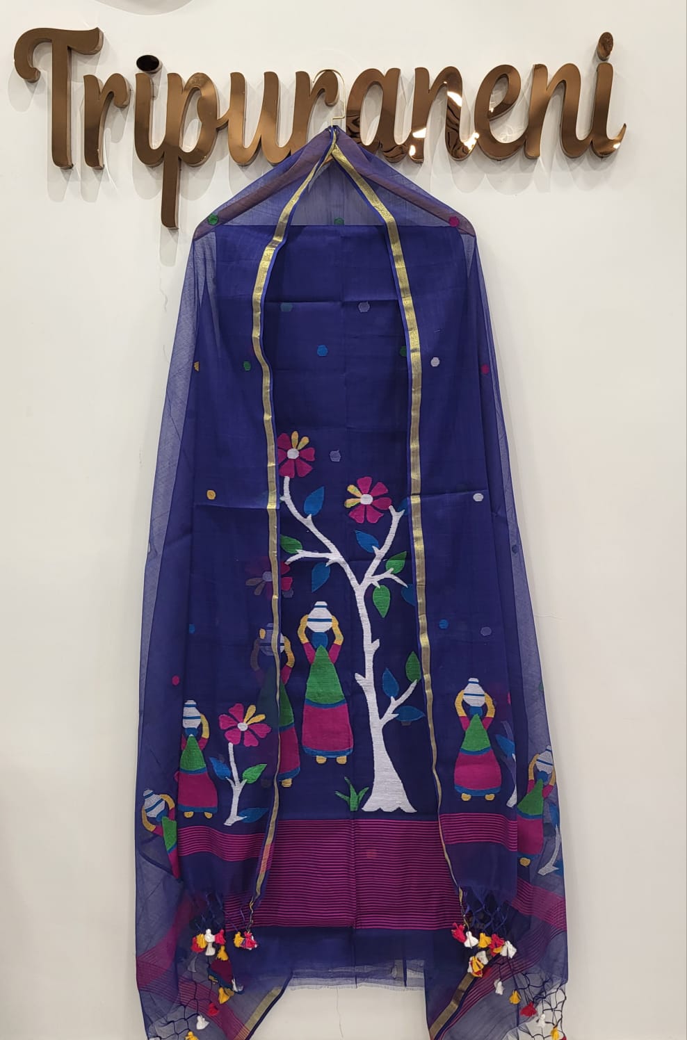 Muslin Jamdhani Handloom 2 peice set