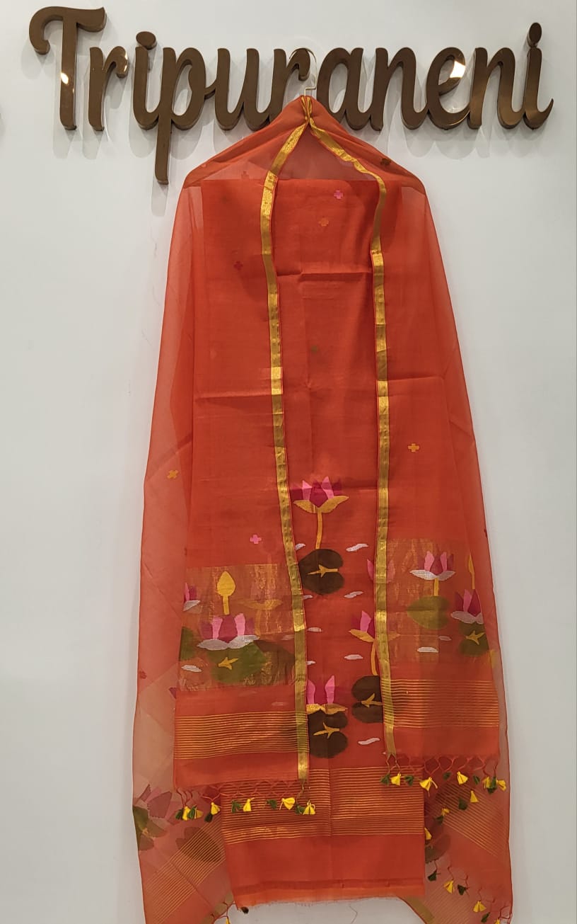 Muslin Jamdhani Handloom 2 peice set
