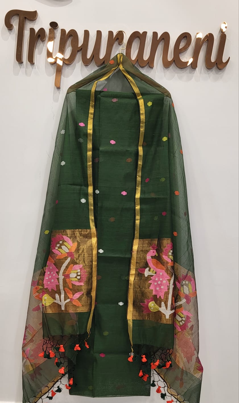Muslin Jamdhani Handloom 2 peice set