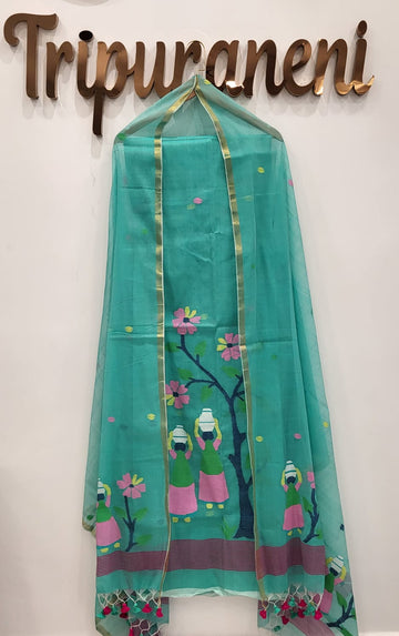 Muslin Jamdhani Handloom 2 peice set