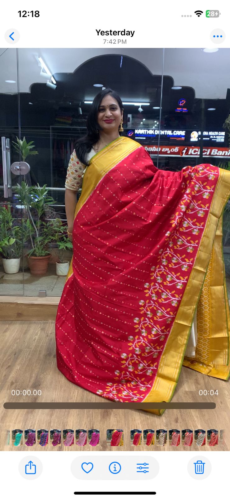 Rajkot Patola inspired Ikkat Pattu Saree