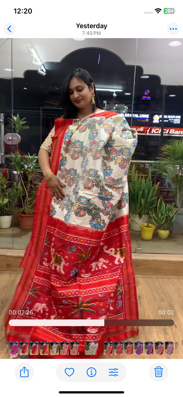 Rajkot Patola inspired Ikkat Pattu Saree