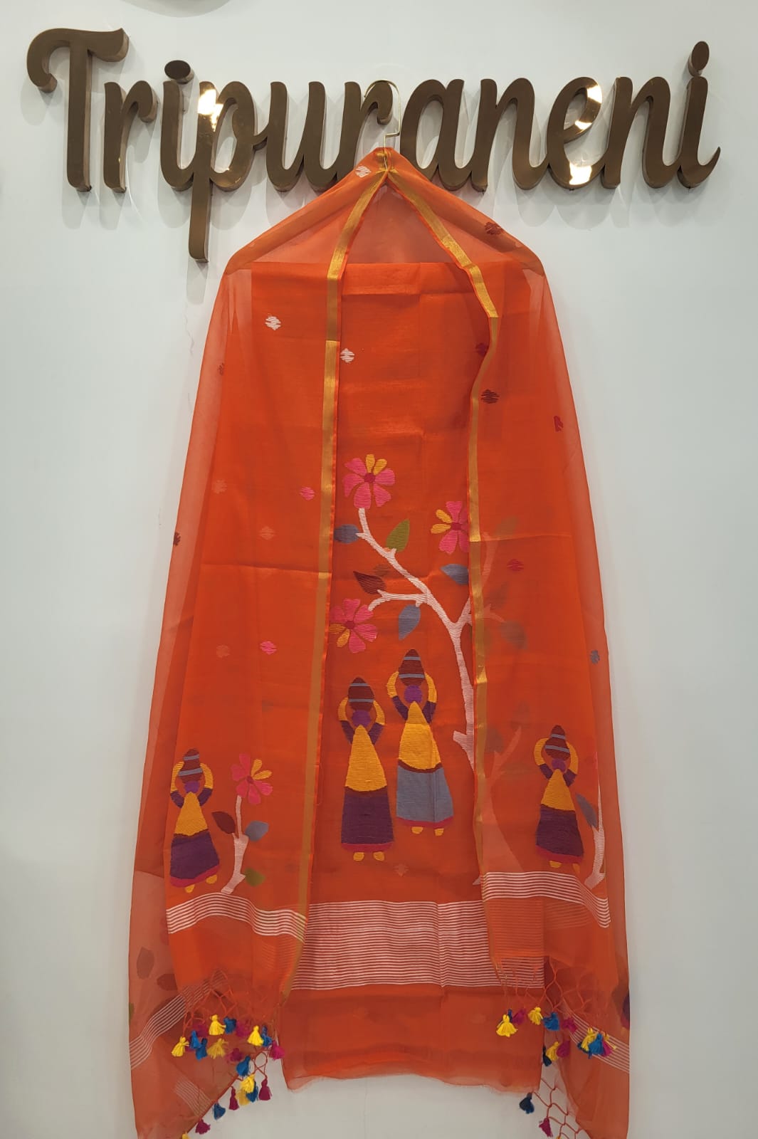 Muslin Jamdhani Handloom 2 peice set